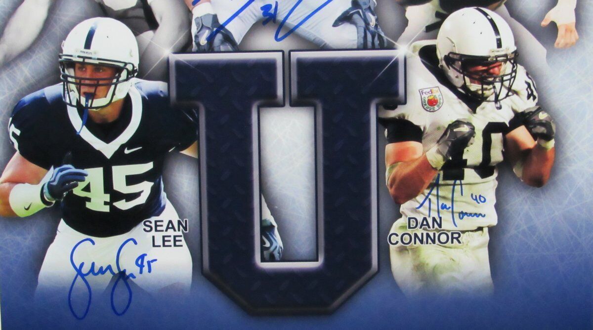 Penn State "Linebacker U" 16x20 Framed Photo Autographed by 5 (Lee, Posluszny,