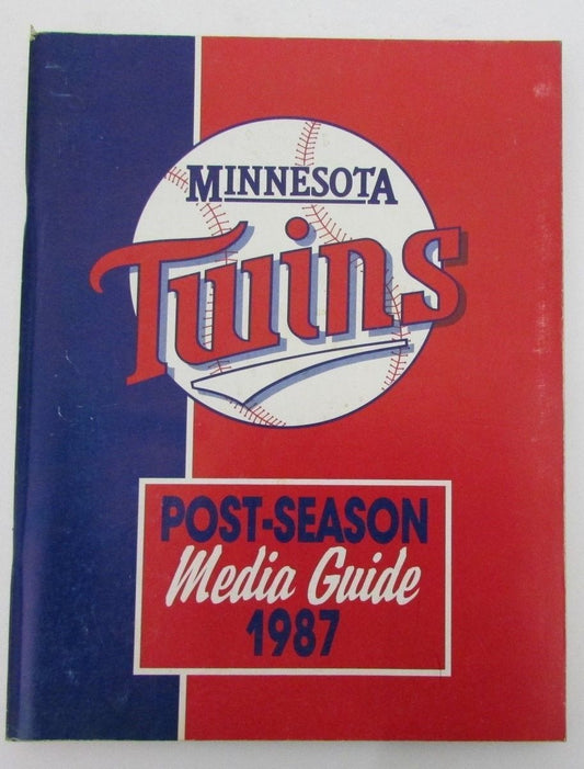 1987 Minnesota Twins Post Season Playoff Press Media Guide 128250