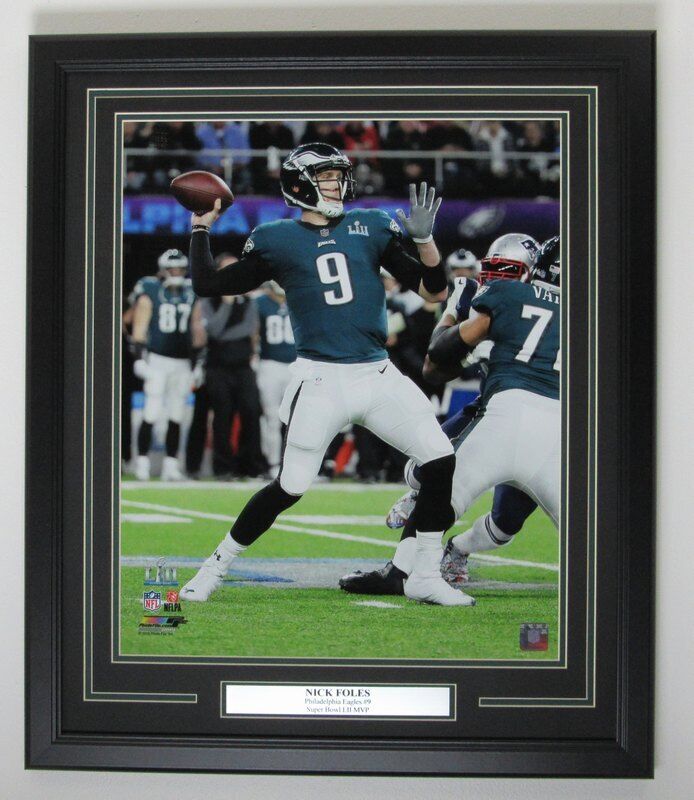 Nick Foles Eagles Super Bowl LII 52 16x20 Inch Photo Framed UNSIGNED 131807