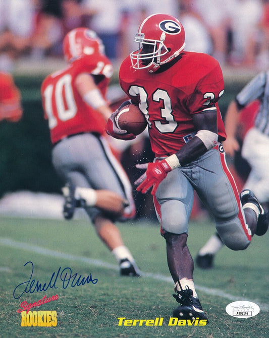 Terrell Davis Georgia Signed/Autographed 8x10 Photo JSA 166934