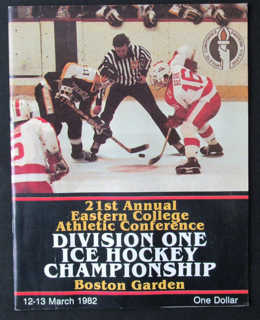 1982 ECAC Division One Ice Hockey Championship Program 176215