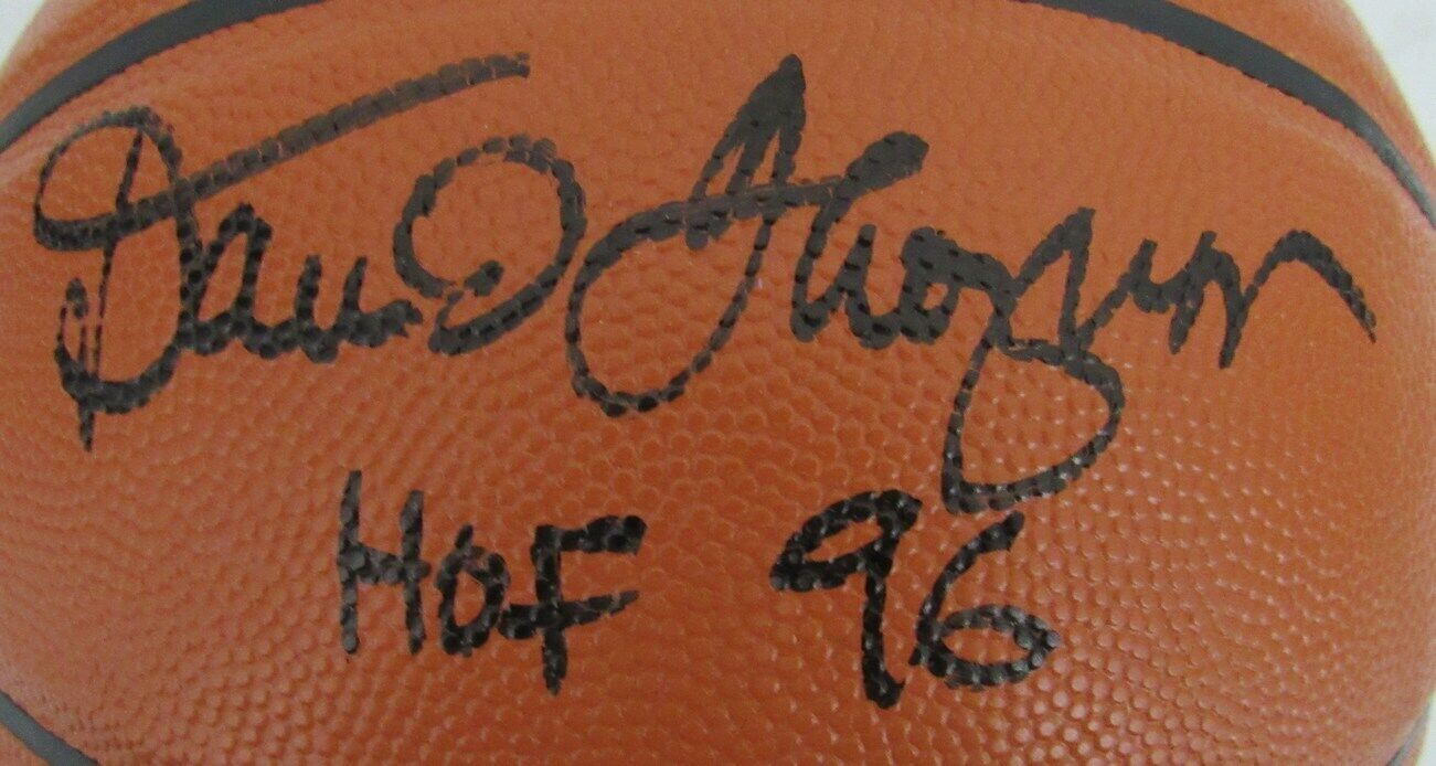 David Thompson HOF Signed Skywalker NC State Nuggets Basketball JSA 157774