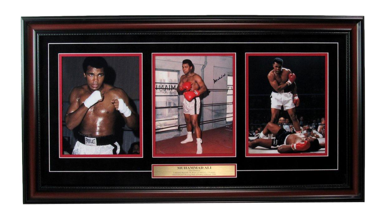 Muhammad Ali Signed/Auto 8x10 Photo Collage Framed "The Greatest" PSA/DNA 190030