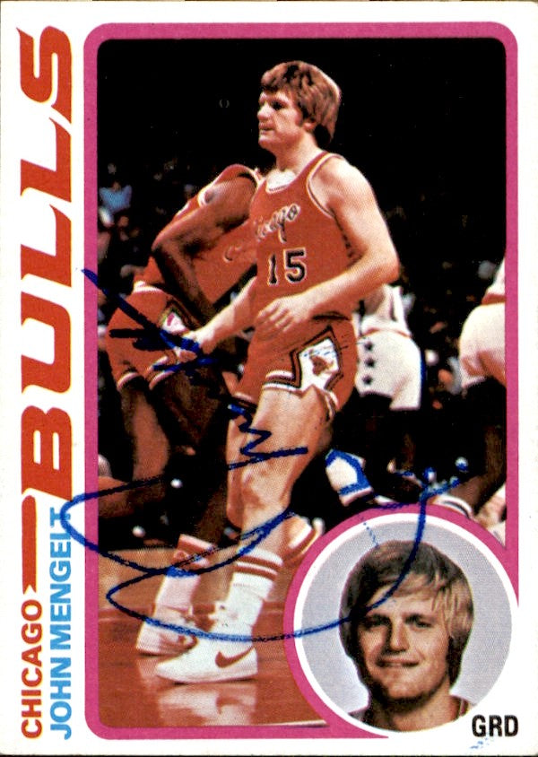 John Mengelt Autographed 1978-79 TOPPS Basketball Card #53 Bulls 182970