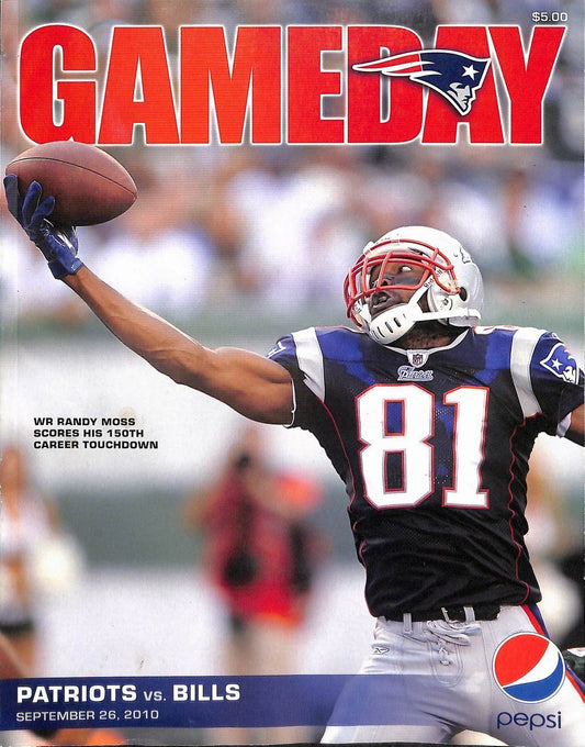 2010 9/26 Patriots vs. Bills Football NFL Game Program Tom Brady 3 TDs 179010