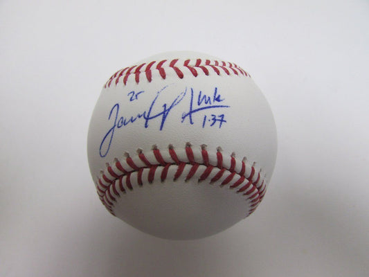 Daniel Nava Inscribed Phillies Signed/Autographed OML Baseball 139201