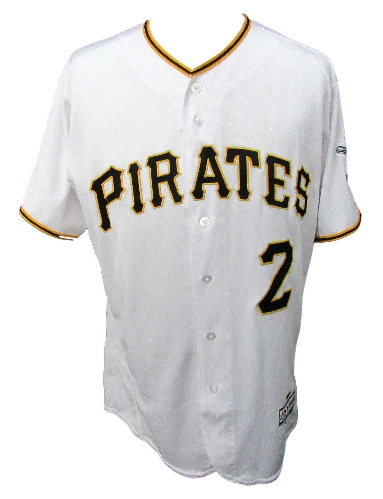 Jeff Branson Unsigned Pittsburgh Pirates White Majestic Baseball Jersey 139551