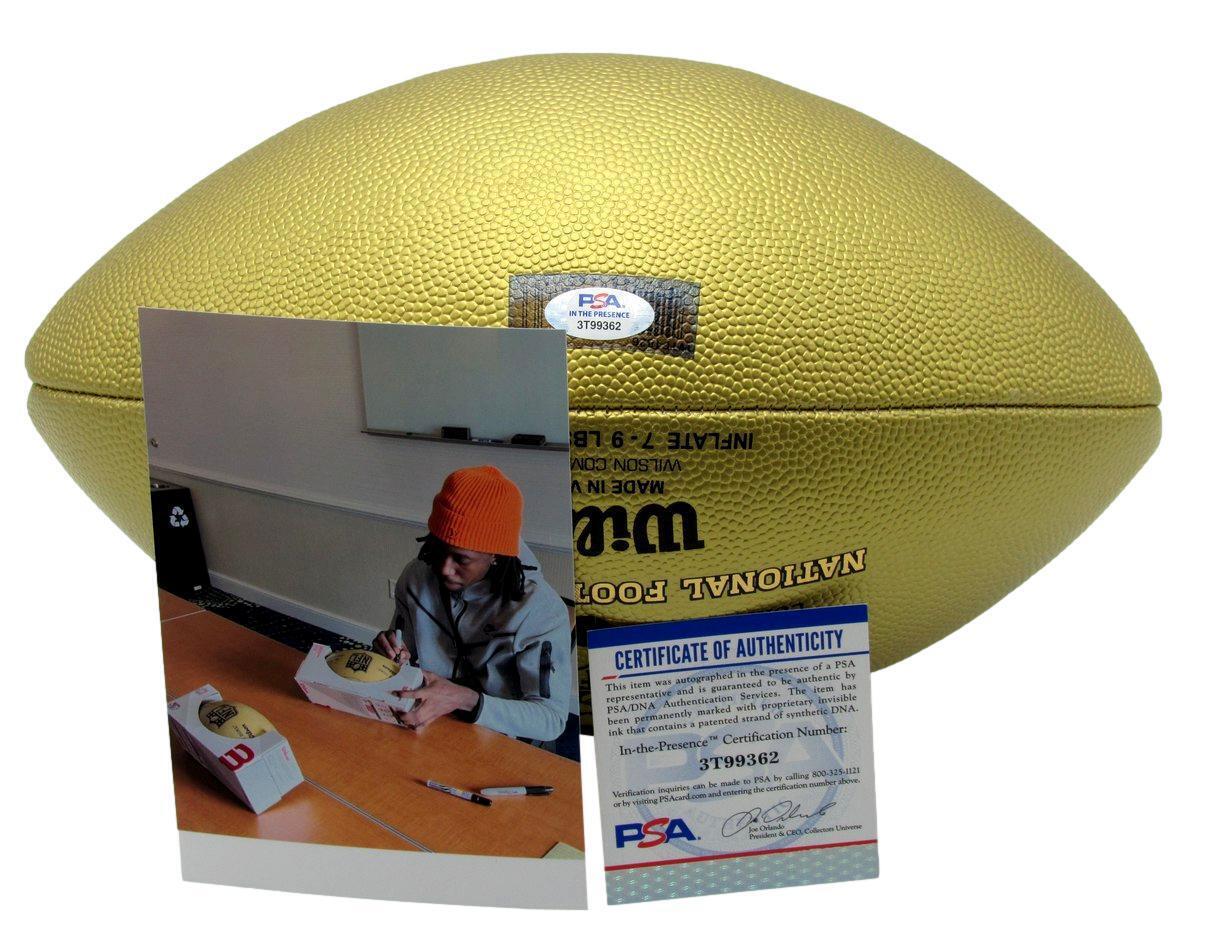 Joey Porter Jr. Autographed Gold "The Duke" Football Steelers PSA/DNA 177460