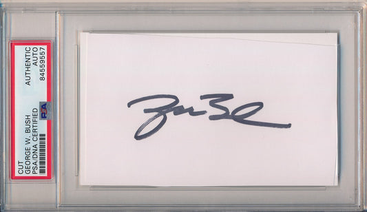 George W. Bush President Signed/Auto Cut on 3x5 Index Card PSA/DNA 167922