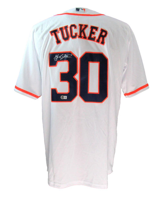 Kyle Tucker Houston Astros Signed/Auto Nike Large White Jersey Beckett 189819