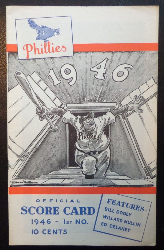 Vintage 1946 Phillies Official Score Card Program Phillies vs. Pirates