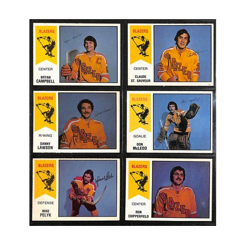 Lot of (6) 1974-75 O-Pee-Chee OPC Hockey Blazers Cards 192478