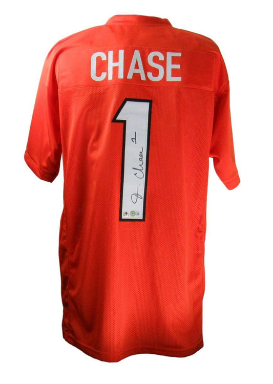 Ja'Marr Chase Signed/Autographed Custom Bengals Jersey Beckett 166068