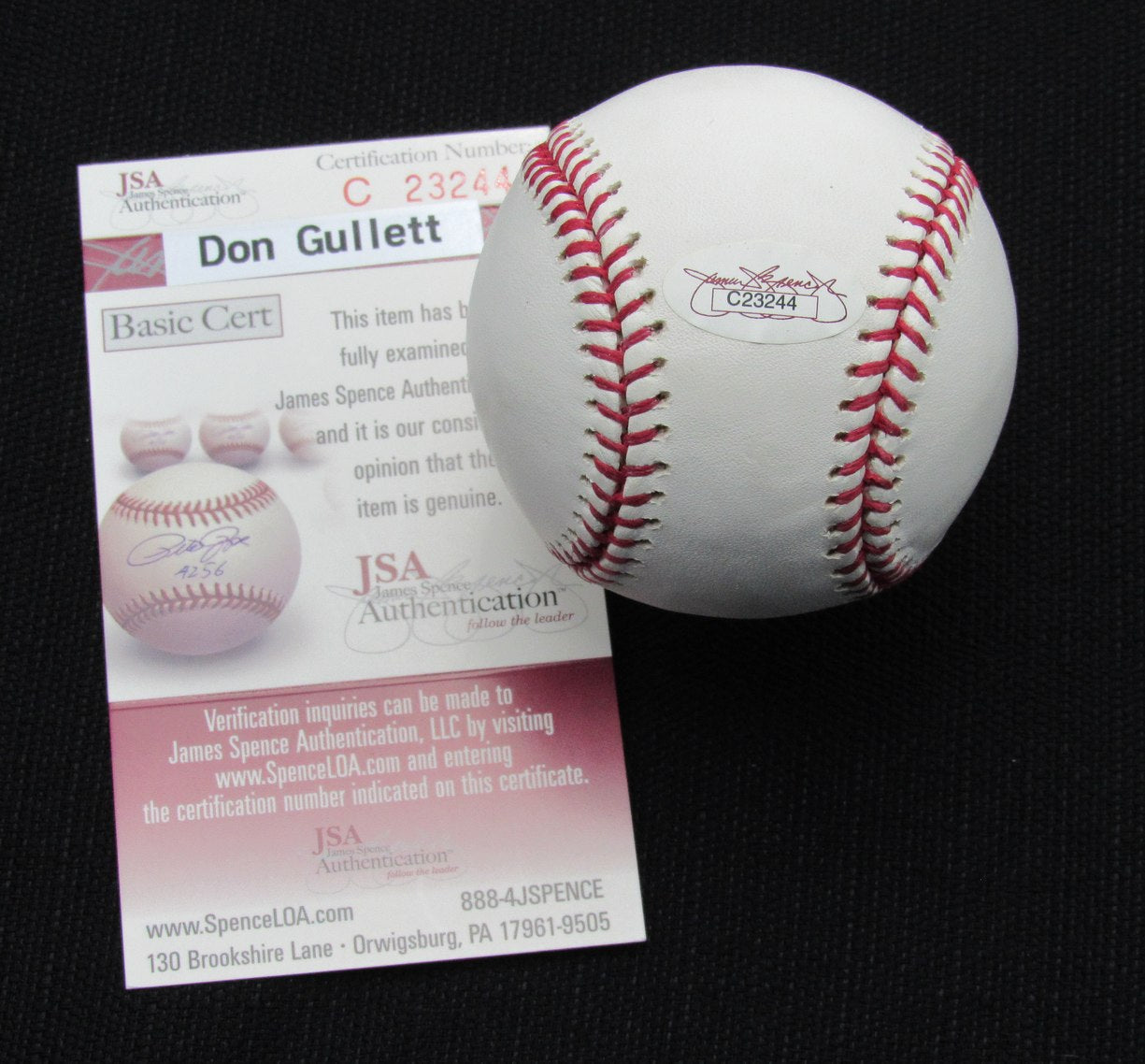 Don Gullett Signed/Auto Yankees 100th OML Baseball JSA Inscr 186647