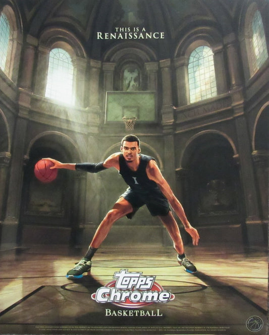 TOPPS Chrome Victor Wembanyama Poster NYC Fanatics Fest  192396
