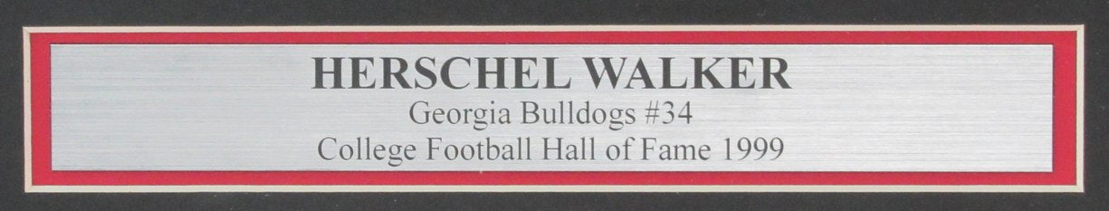 Herschel Walker Autographed/Inscribed 16x20 Photo Georgia Framed Beckett 183613