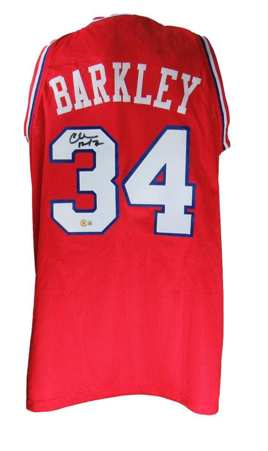 Charles Barkley HOF Signed/Auto Sixers Custom Basketball Jersey Beckett 166302