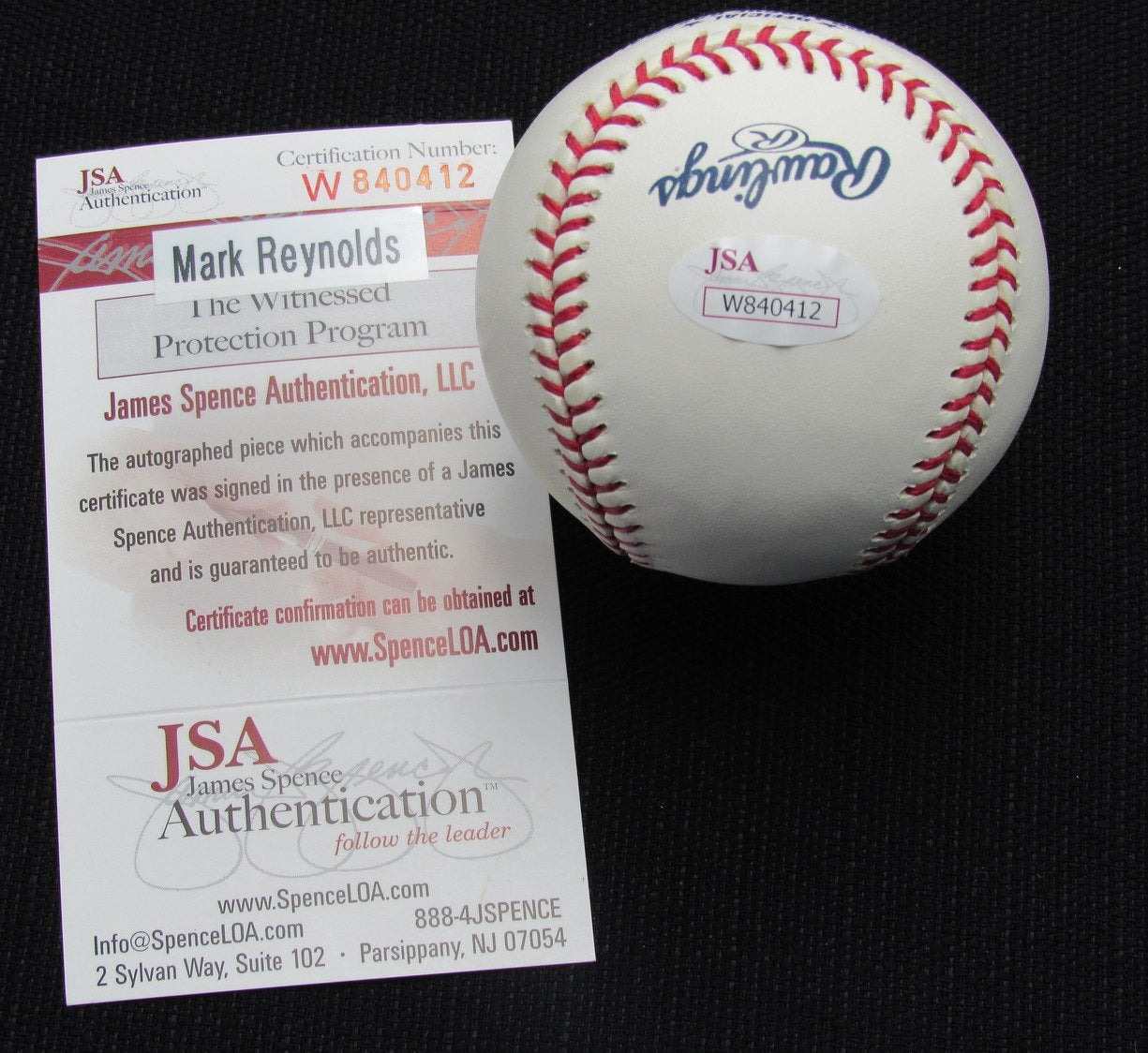 Mark Reynolds Signed/Auto Yankees 100th OML Baseball JSA Inscr  186945