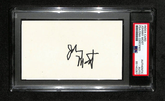 Johnny Most  Autographed 3x5 Index Card PSA/DNA 186506