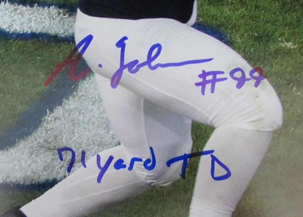 Austin Johnson PSU "71 Yard TD" Autographed/Signed 11x14 Photo JSA 134019