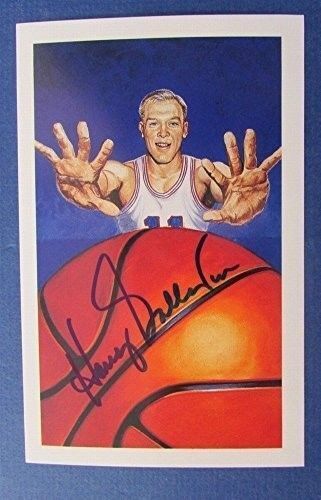 Harry Gallatin Autographed/Signed Center Court Ron Lewis Postcard 123241