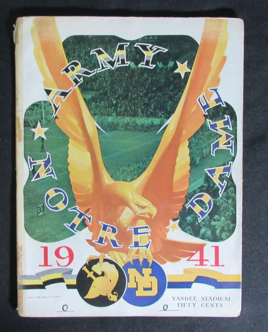 11/1/1941 Army vs. Notre Dame College Program 185837