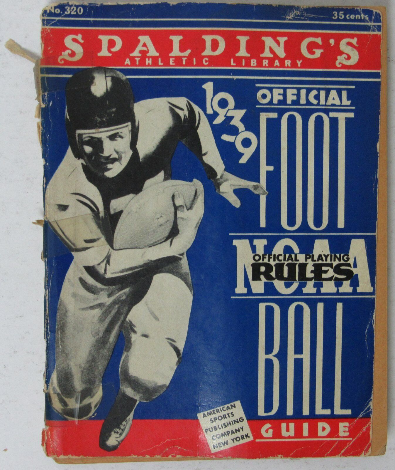 1939 Spaldings Athletic Library NCAA Football Annual with Rules 144905