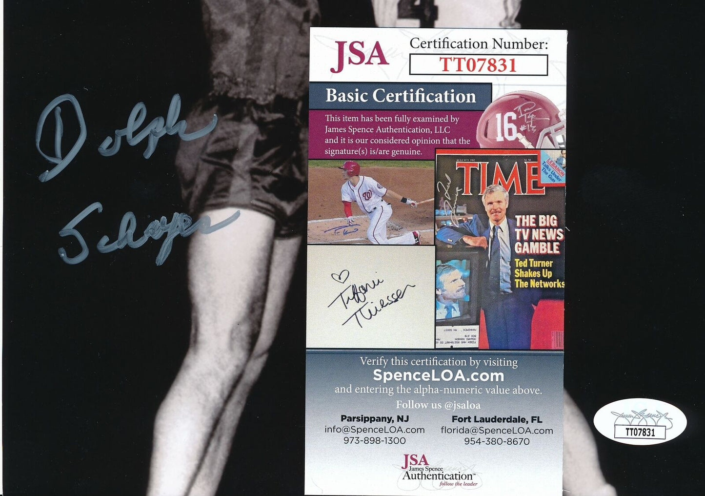 Dolph Schayes HOF Syracuse Nationals Signed/Autographed 8x10 Photo JSA 164689