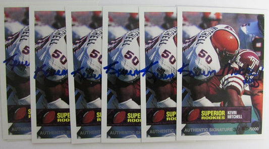 Kevin Mitchell SF 49ers Lot of 6  Signed  Rookie Authentic Signature Card 144789