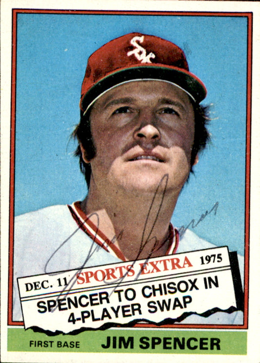Jim Spencer Autographed 1976 TOPPS Card #83T Chicago White Sox 183410