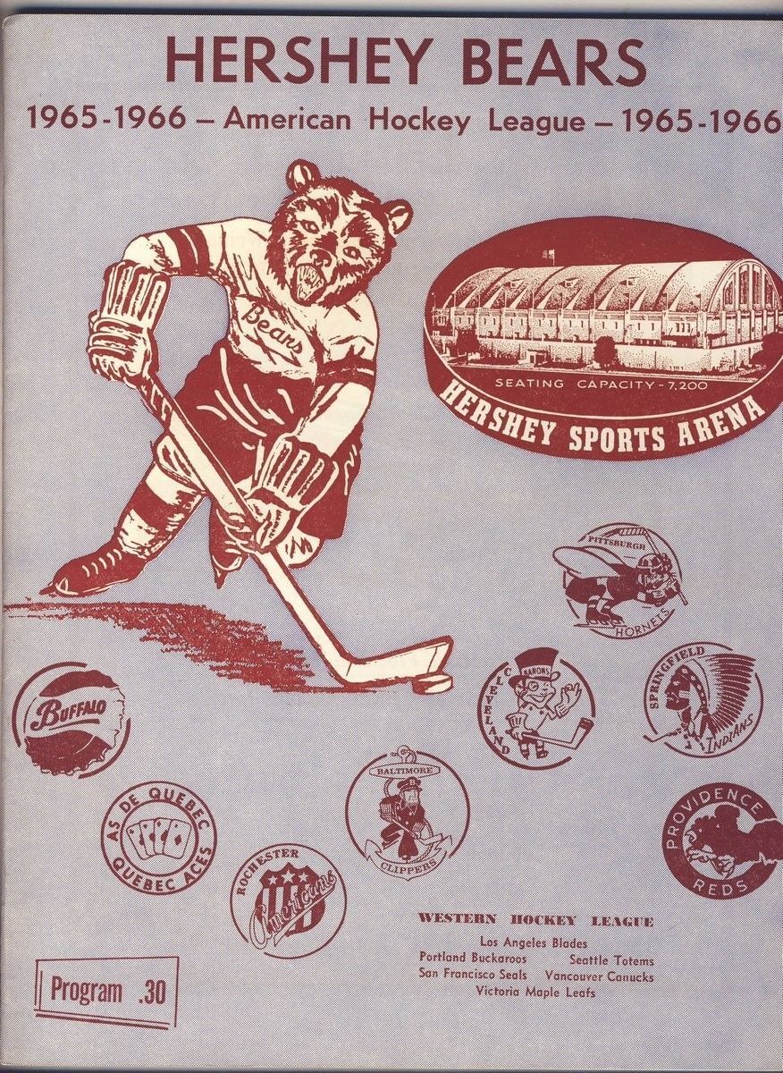 Hershey Bears 3/23 1966 Program vs. Springfield AHL 127992