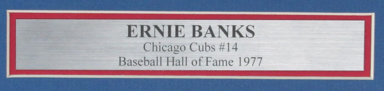 Ernie Banks HOF Signed/Autographed 8x10 Photo Chicago Cubs Framed JSA 190849