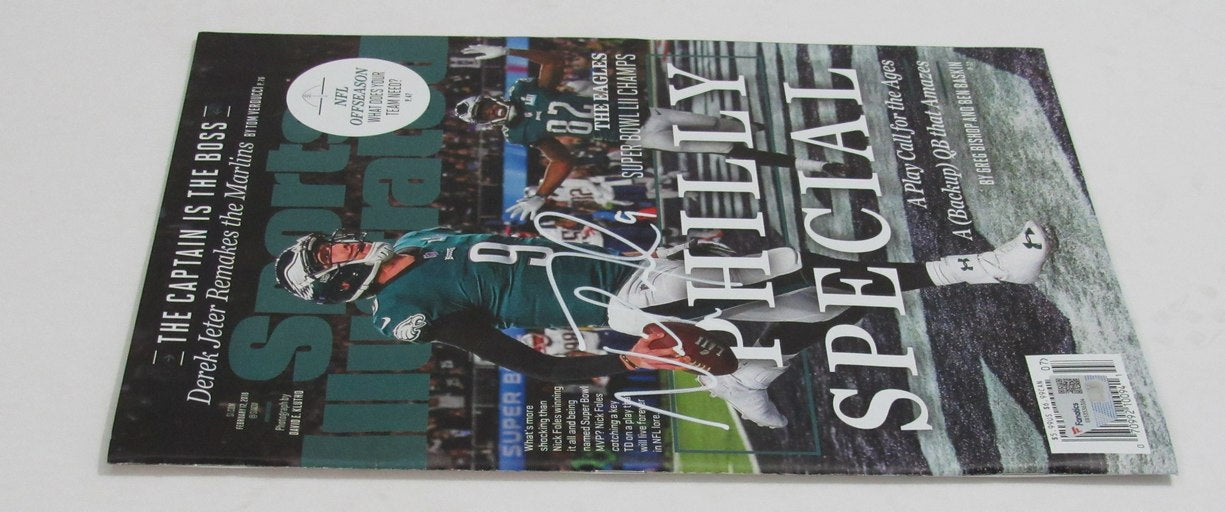 Nick Foles Signed 2/12/2018 Sports Illustrated Magazine NO LABEL Fanatics 189314