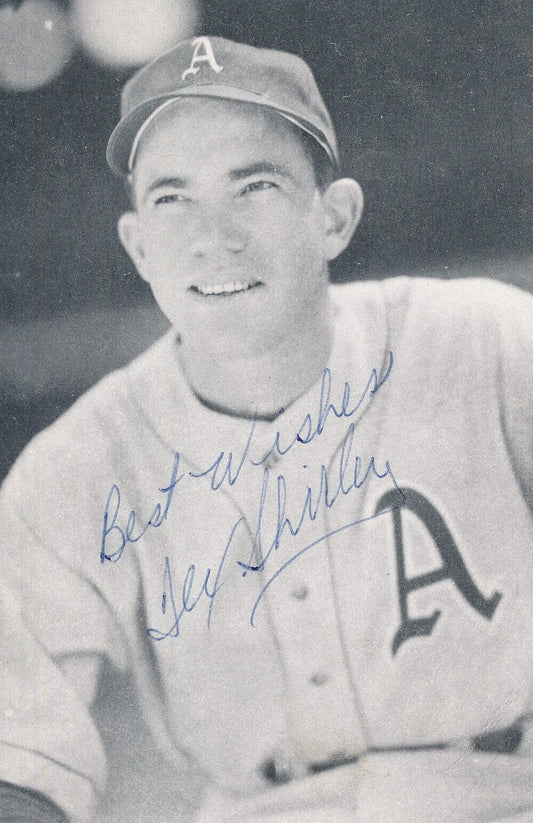 Tex Shirley Athletics d. 1993 Signed/Autographed 3x5  Photo 179200