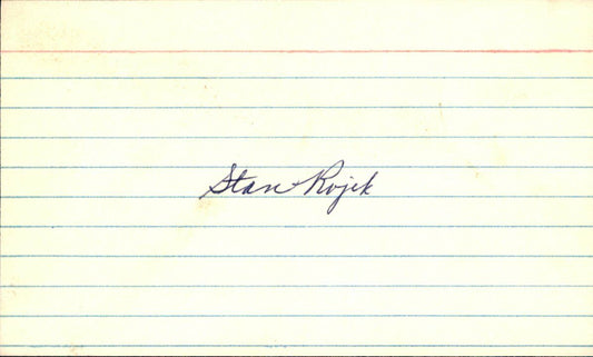 Stan Rojek Dodgers/Pirates/Cards d.1997 Signed/Autographed 3x5 Index Card 162522