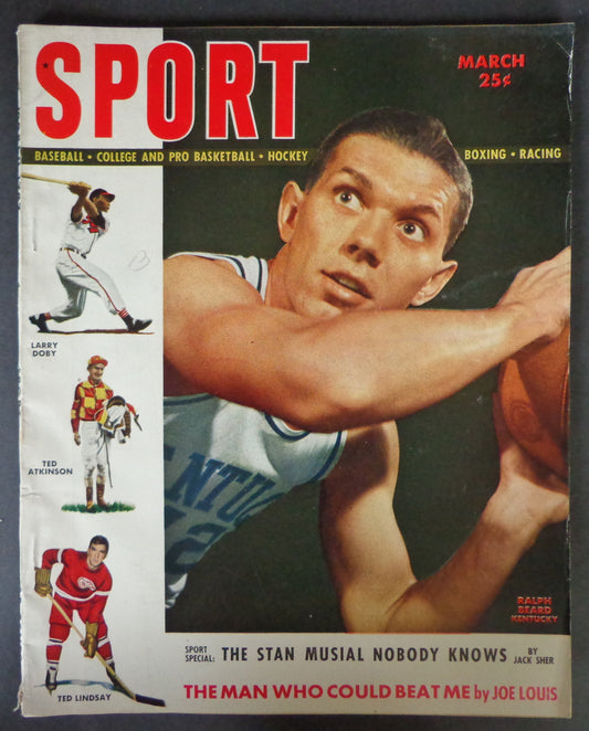 March 1949 SPORT Magazine NO LABEL Ralph Beard Kentucky on Cover 188423