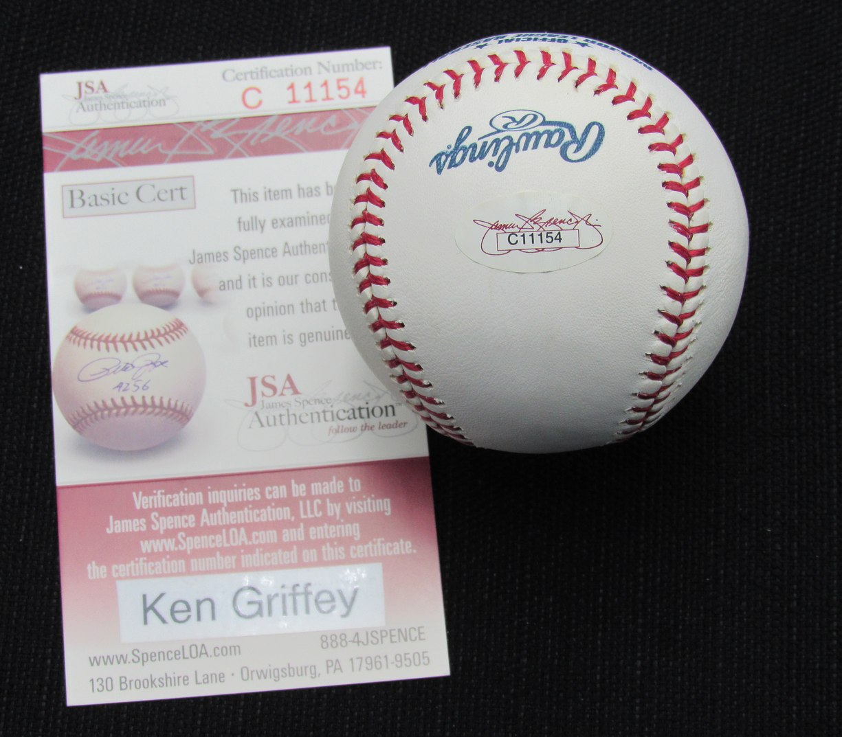 Ken Griffey Sr. Signed/Auto Yankees 100th OML Baseball JSA 186734