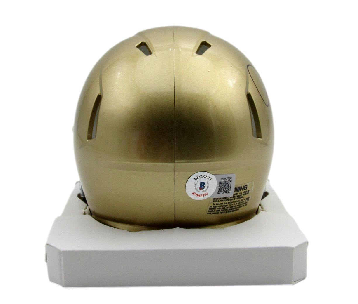 Rocket Ismail Autographed Speed Mini Helmet Notre Dame Beckett 181123