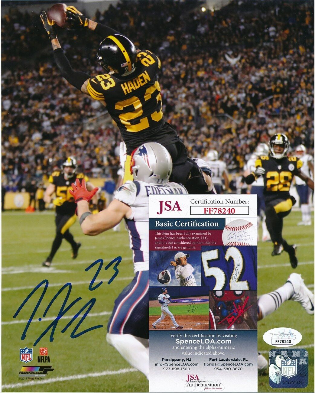 Joe Haden Pittsburgh Steelers Signed/Autographed 8x10 Photo JSA 147123