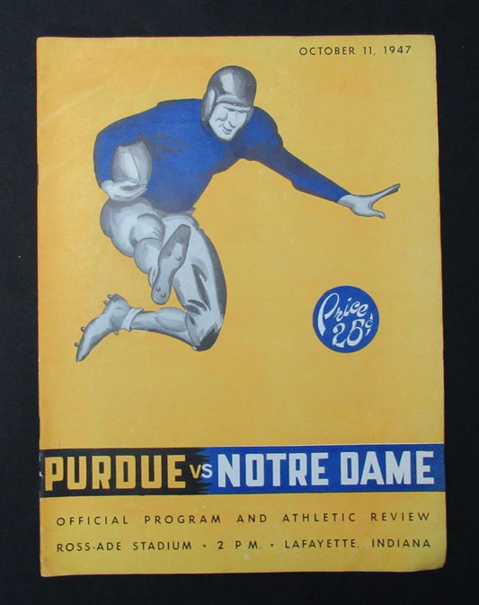 10/11/1947 Purdue vs. Notre Dame College Program 186012