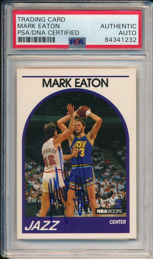 Mark Eaton Utah Jazz Signed/Autographed 1989 Hoops Card #155 PSA/DNA 163525