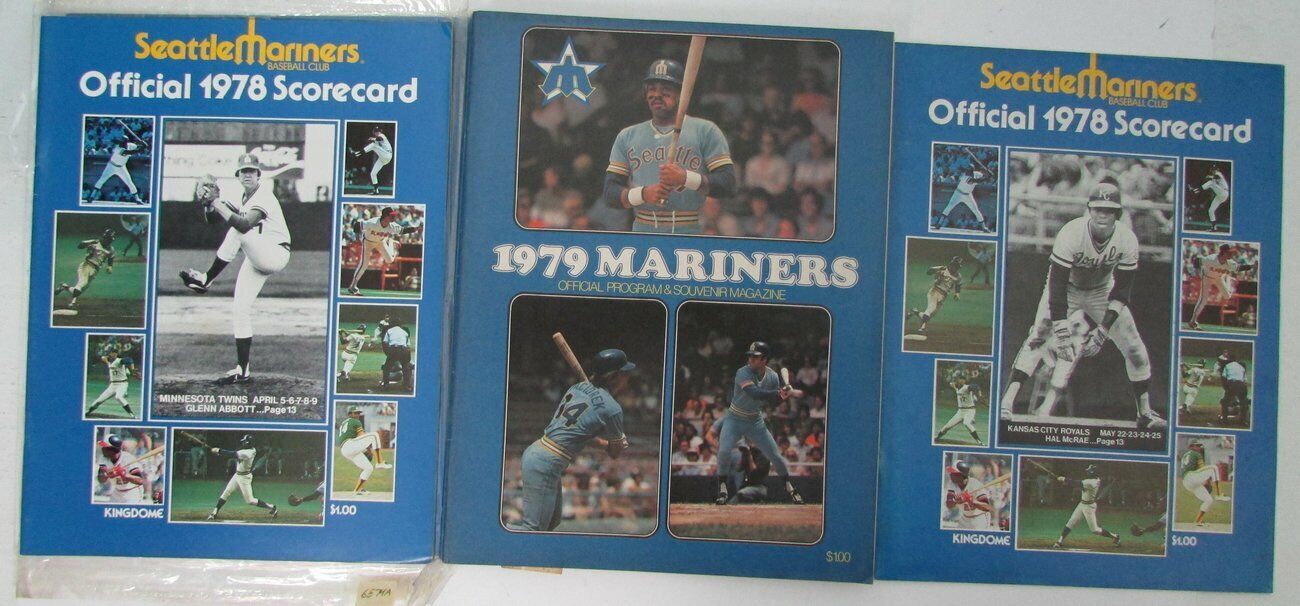 Lot of 11 Seattle Mariners Official 1978 and 1979 Programs/Scorecard 153629