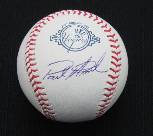 Paul Assenmacher Signed/Auto Yankees 100th OML Baseball JSA 186744