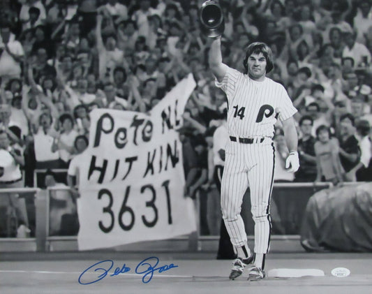 Pete Rose Philadelphia Phillies Signed 16x20 Photo JSA 189718