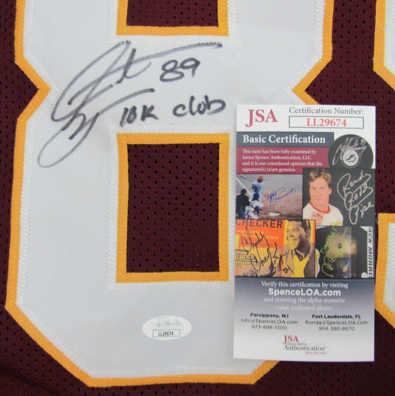 Santana Moss Signed/Autographed/Inscribed Redskins Custom  Jersey JSA 157554