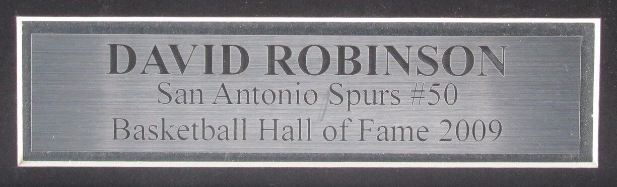 David Robinson HOF Autographed Jersey San Antonio Spurs Framed Beckett 177267