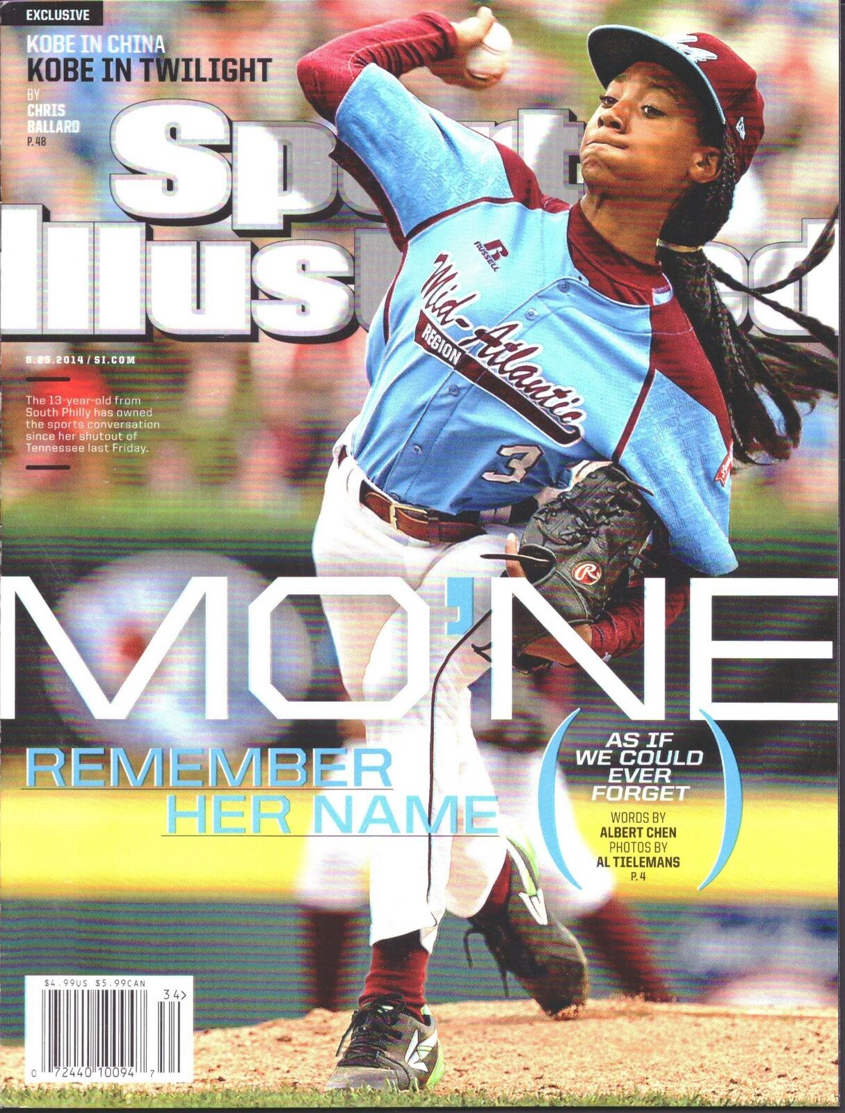 Mo'ne Davis Little League World Series 2014 Sports Illustrated NO LABEL 151921