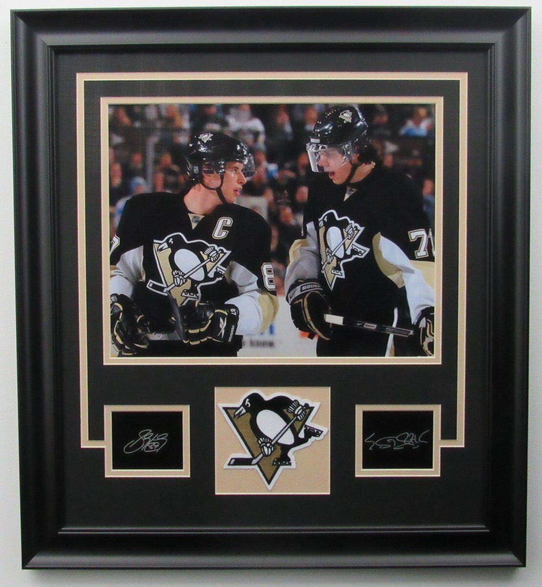 Sidney Crosby/ Evgeni Malkin Penguins Framed Collage w/Laser Engraved Autographs