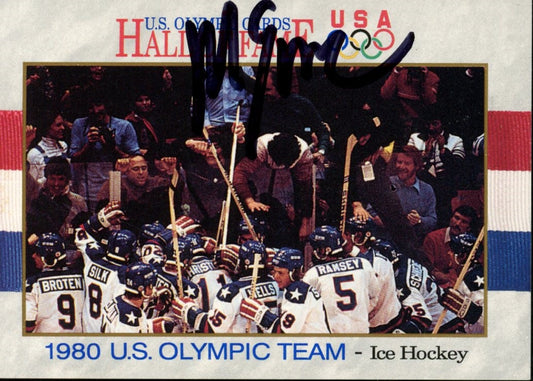 Mike Eruzione Signed 1991 Impel #71 1980 U.S. Olympic Hockey Team JSA 188322