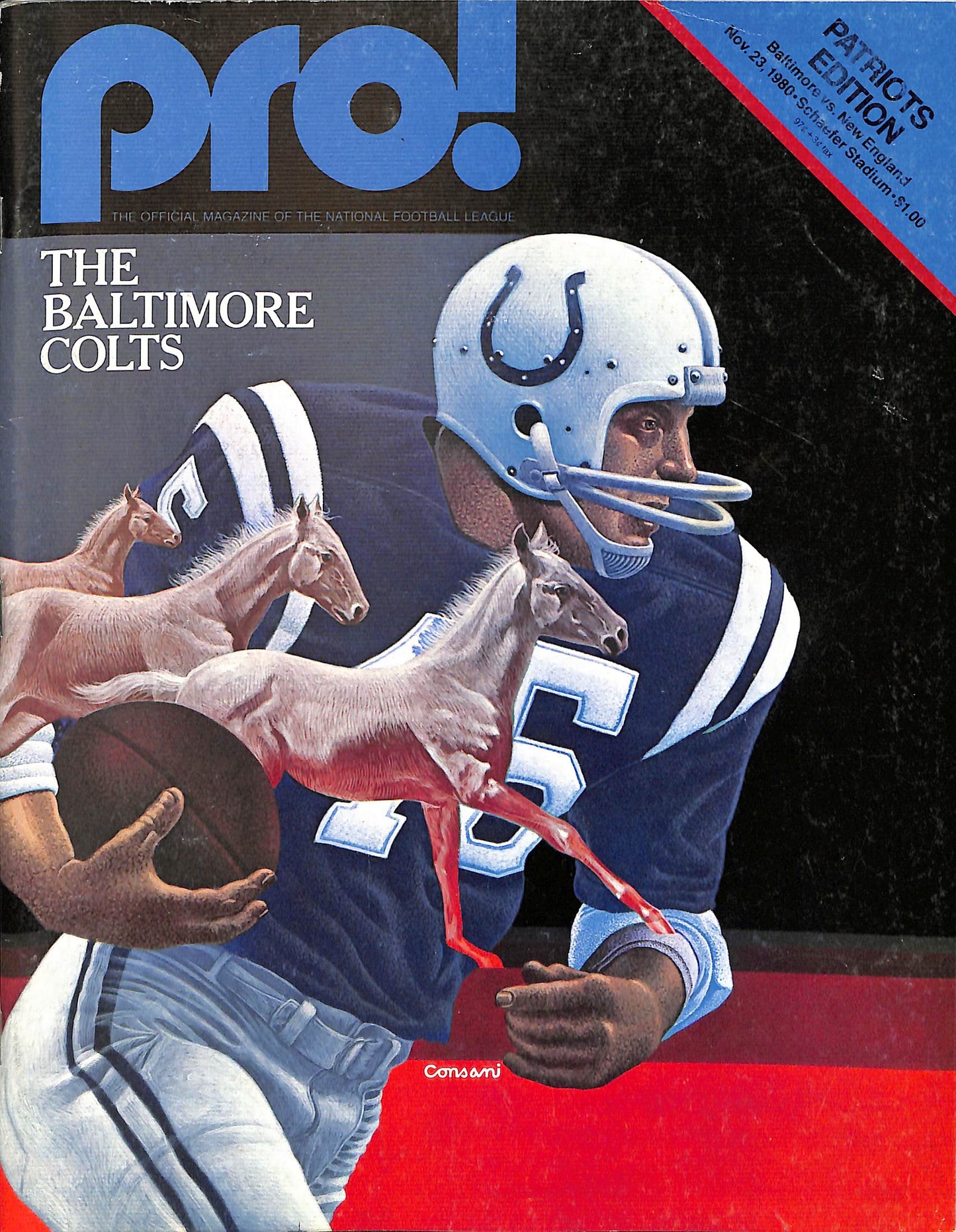 1980 New England Patriots vs Baltimore Colts 11/23 Game Program 180236